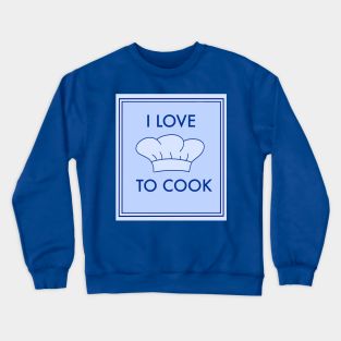 I love to Cook illustration Crewneck Sweatshirt